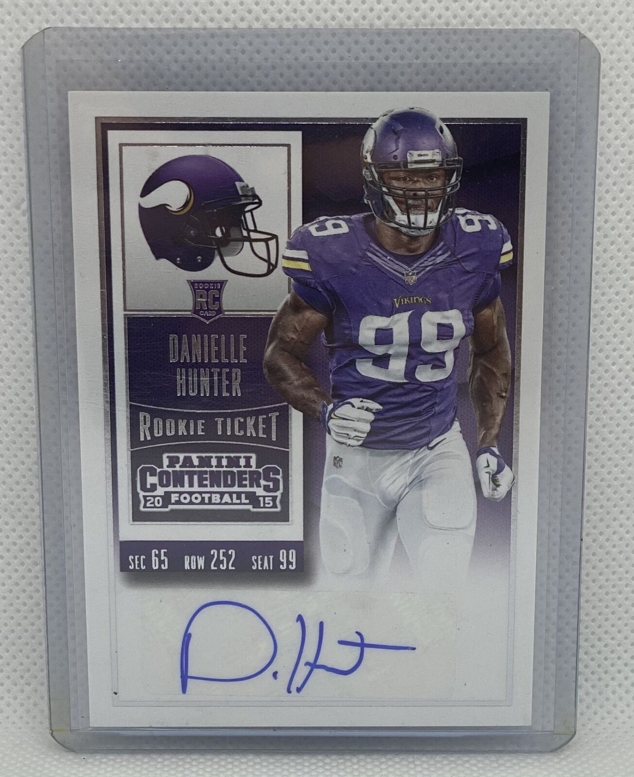 DANIELLE HUNTER 2015 PANINI CONTENDERS ROOKIE TICKET AUTO RC #132