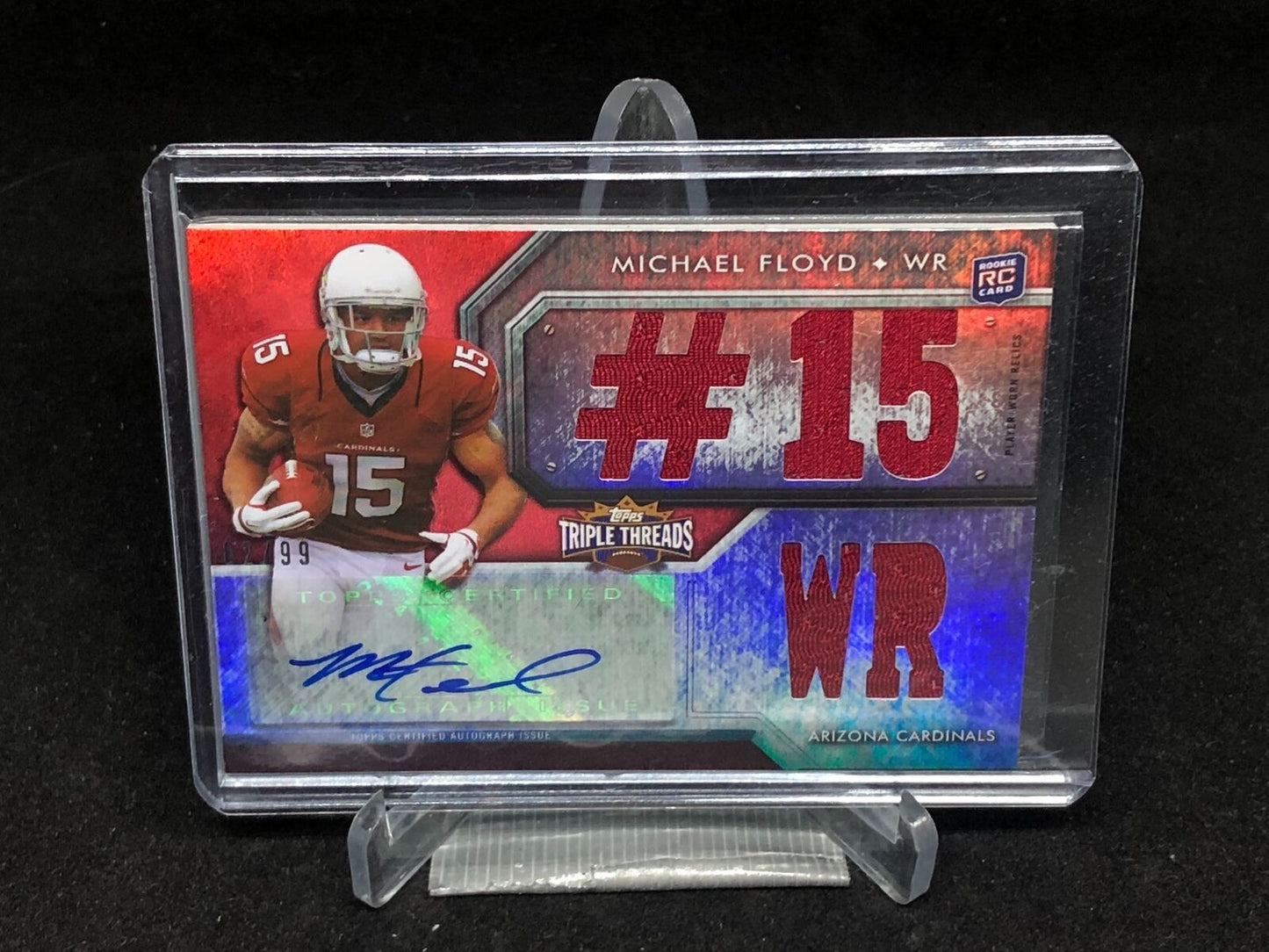 MICHAEL FLOYD 2012 TOPPS TRIPLE THREADS JERSEY AUTO RC #D 82/99