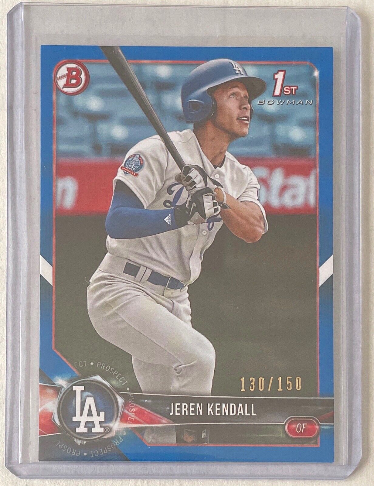 JEREN KENDALL 2018 BOWMAN PAPER 1ST PROSPECT BLUE #D 130/150