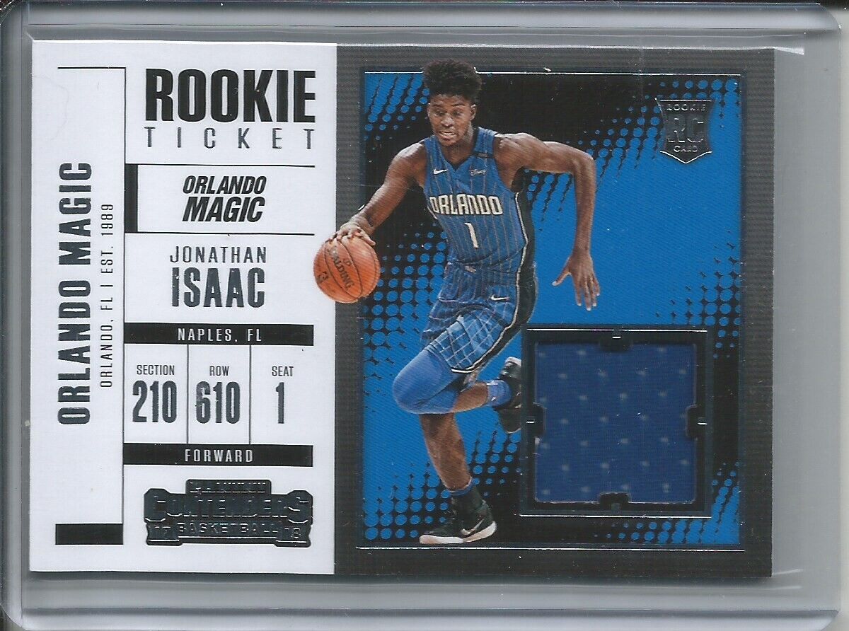 JONATHAN ISAAC 2017-18 PANINI CONTENDERS ROOKIE TICKET JERSEY RC MAGIC