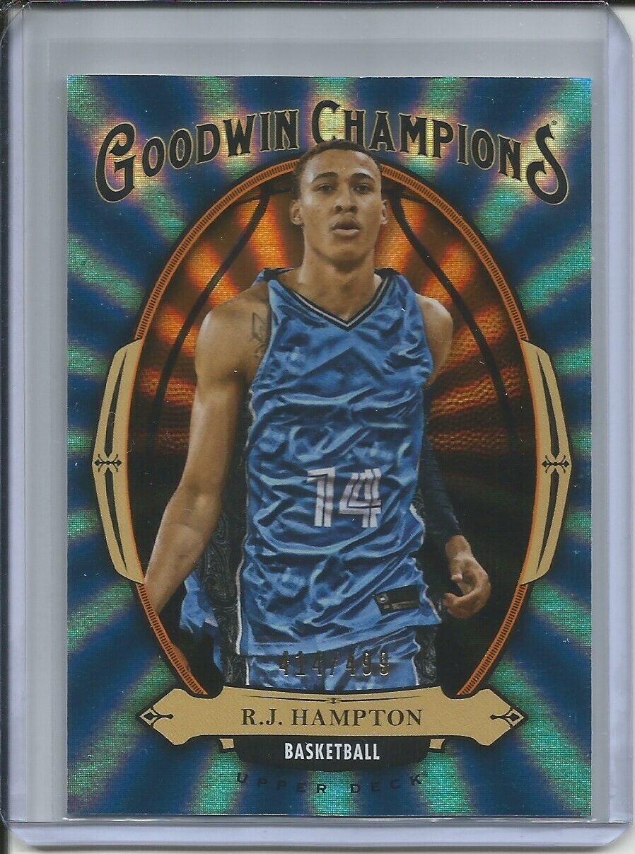 R.J. HAMPTON 2020 UPPER DECK GOODWIN CHAMPIONS BLUE #D 414/499 ROOKIE RC NUGGETS