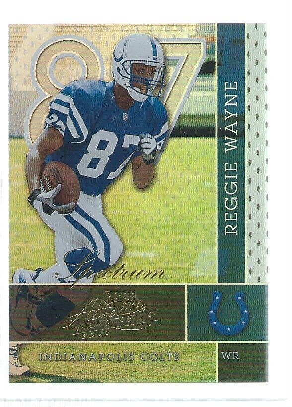 REGGIE WAYNE 2002 ABSOLUTE MEMORABILIA SPECTRUM #D 16/100