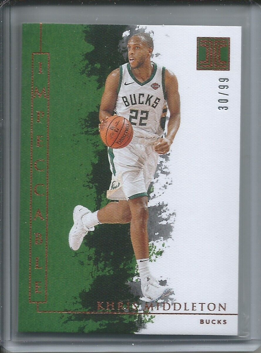 KHRIS MIDDLETON 2019-20 PANINI IMPECCABLE #D 30/99 BUCKS