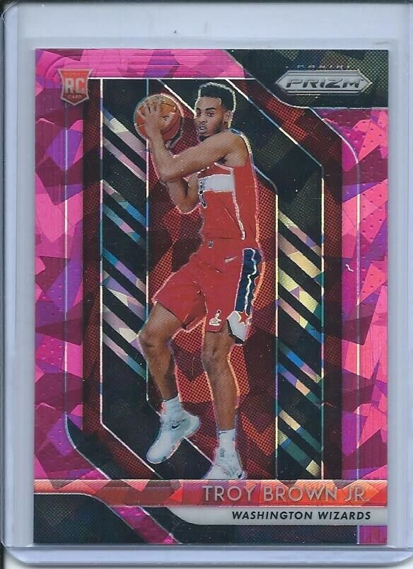 TROY BROWN JR. 2018-19 PANINI PRIZM PINK ICE PRIZMS RC #213