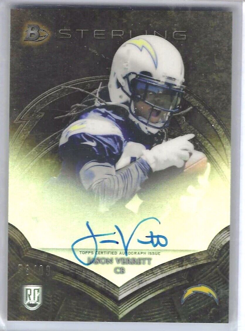JASON VERETT 2014 BOWMAN STERLING REFRACTOR ROOKIE AUTO RC #D /99