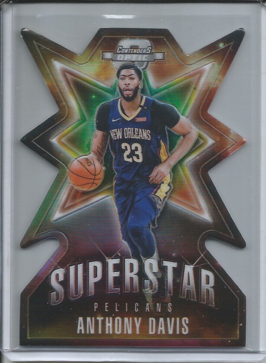 ANTHONY DAVIS 2018-19 PANINI CONTENDERS OPTIC SUPERSTAR DIECUT SILVER HOLO PRIZM