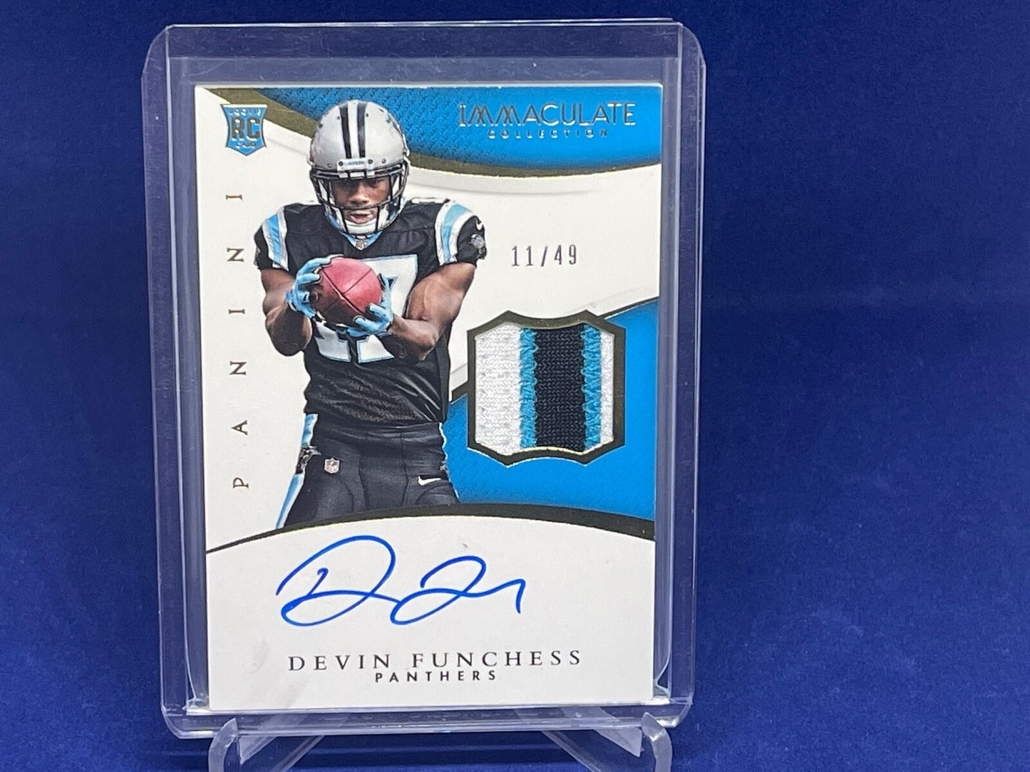 DEVIN FUNCHESS 2015 PANINI IMMACULATE RPA 3 CLR ROOKIE PATCH AUTO RC #D 11/49