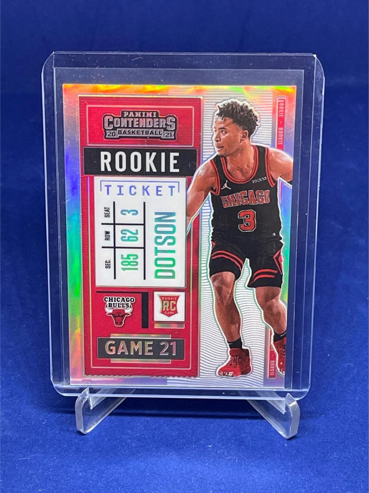 DEVON DOTSON 2020-21 PANINI CONTENDERS ROOKIE TICKET PREMIUM VARIATION HOLO RC