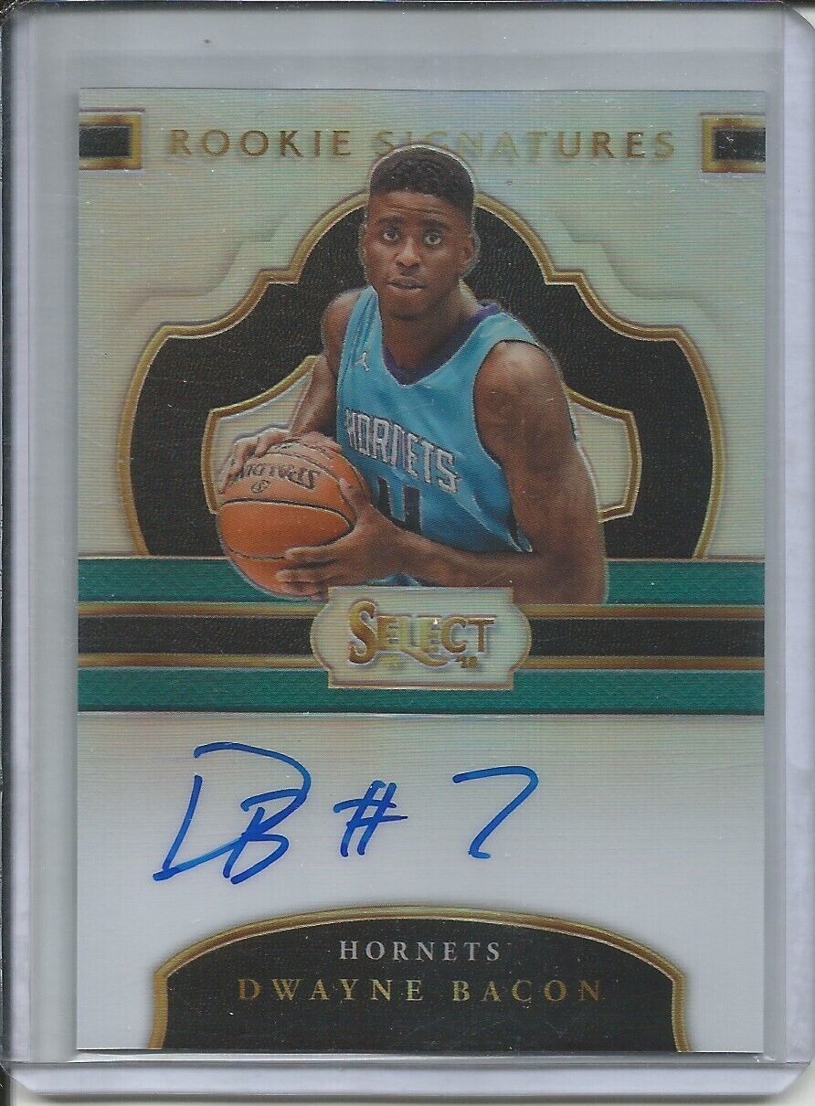 DWAYNE BACON 2017-18 PANINI SELECT ROOKIE SIGNATURES AUTO ON CARD RC #D 140/199