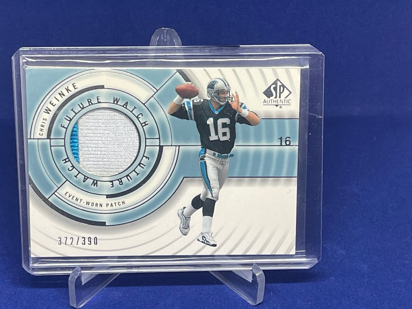 CHRIS WEINKE 2001 UPPER DECK SP AUTHENTIC FUTURE WATCH 2 CLR PATCH RC #D 372/390