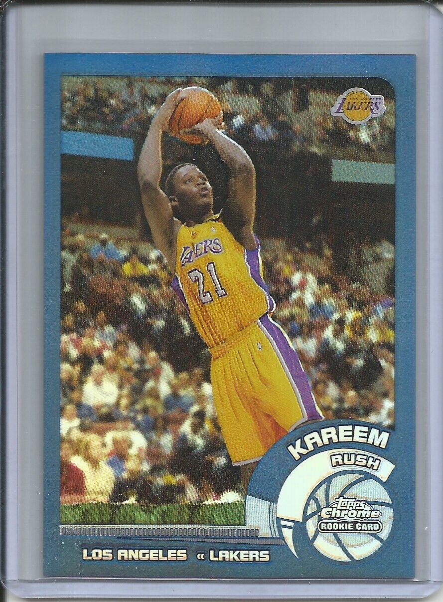 KAREEM RUSH 2003-04 TOPPS CHROME ROOKIE REFRACTOR LAKERS RC