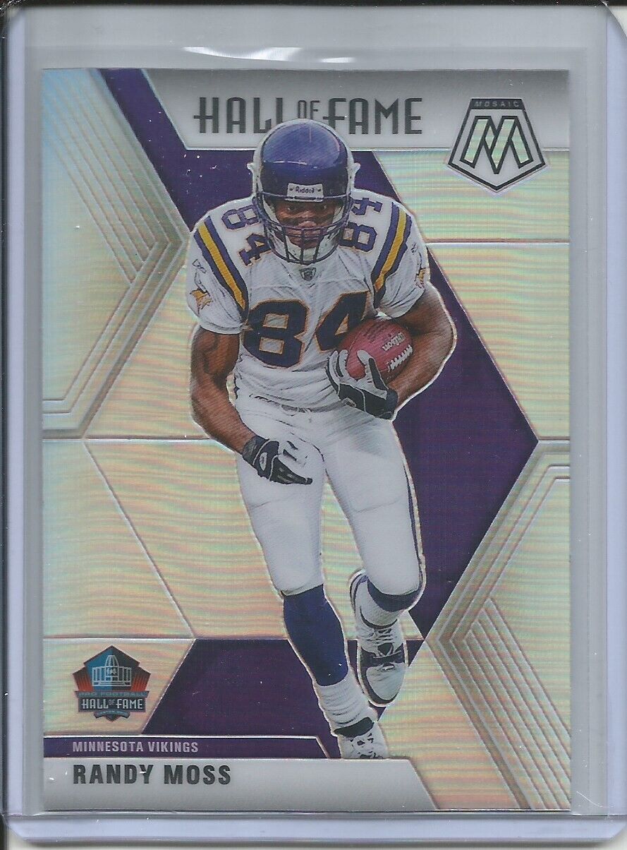 RANDY MOSS 2019-20 PANINI MOSAIC HALL OF FAME SILVER PRIZM VIKINGS