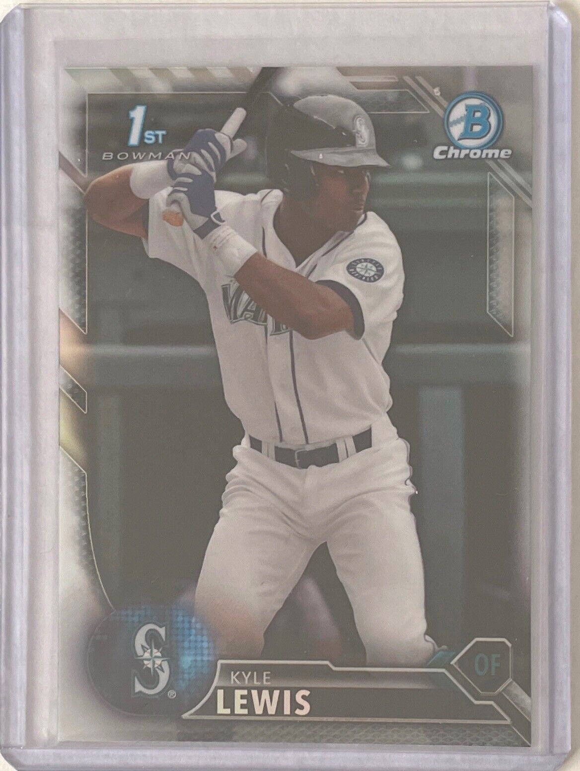 KYLE LEWIS 2016 BOWMAN CHROME 1ST PROSPECT CHROME REFRACTOR #BDC-60