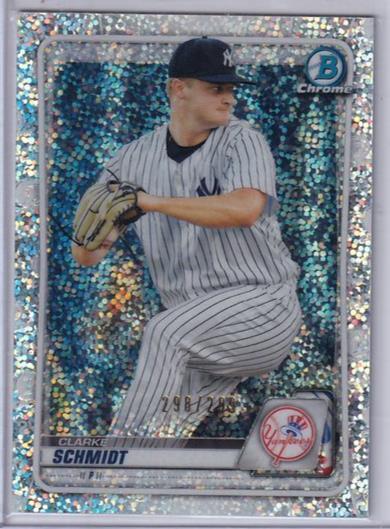 CLARKE SCHMIDT 2020 BOWMAN CHROME SILVER SPARKLE SPECKLE REFRACTOR #D 298/299