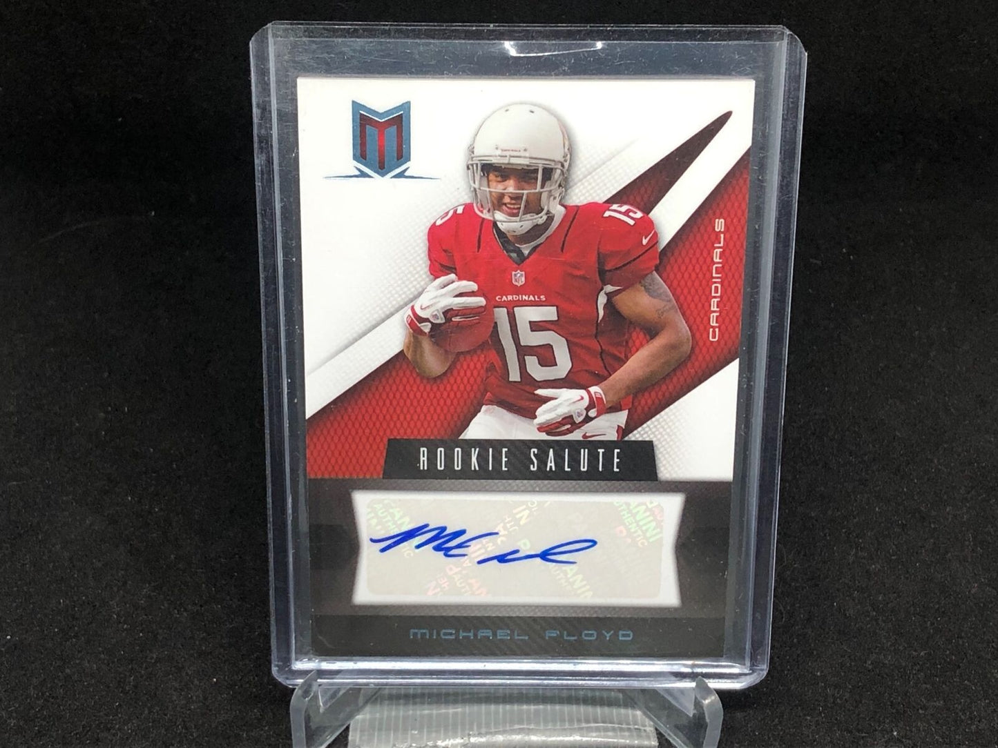 MICHAEL FLOYD 2012 PANINI MOMENTUM ROOKIE SALUTE PLATINUM AUTO RC #D 10/25