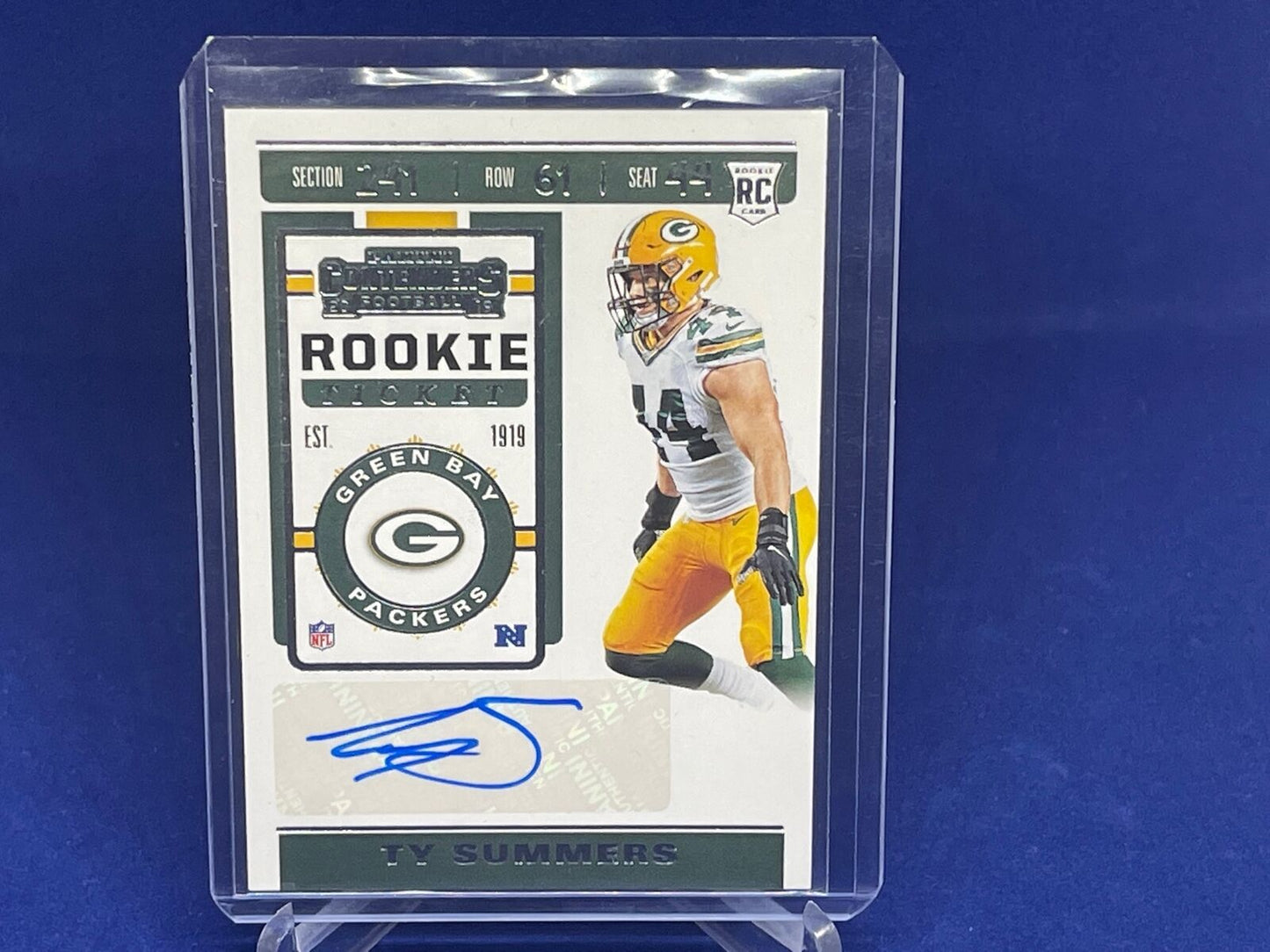 TY SUMMERS 2019 PANINI CONTENDERS ROOKIE TICKET AUTO RC # 290
