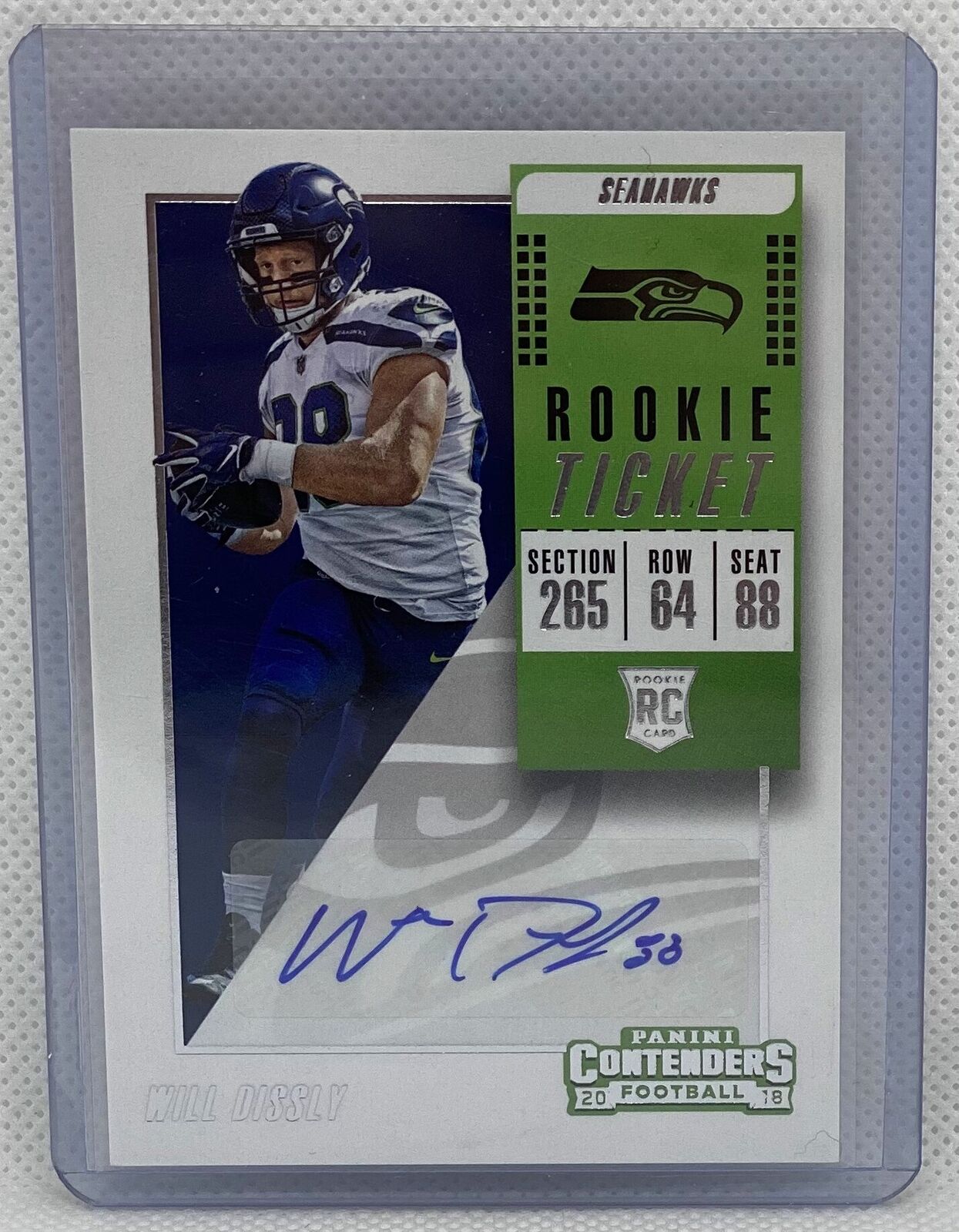WILL DISSLY 2018 PANINI CONTENDERS ROOKIE TICKET AUTO RC #340