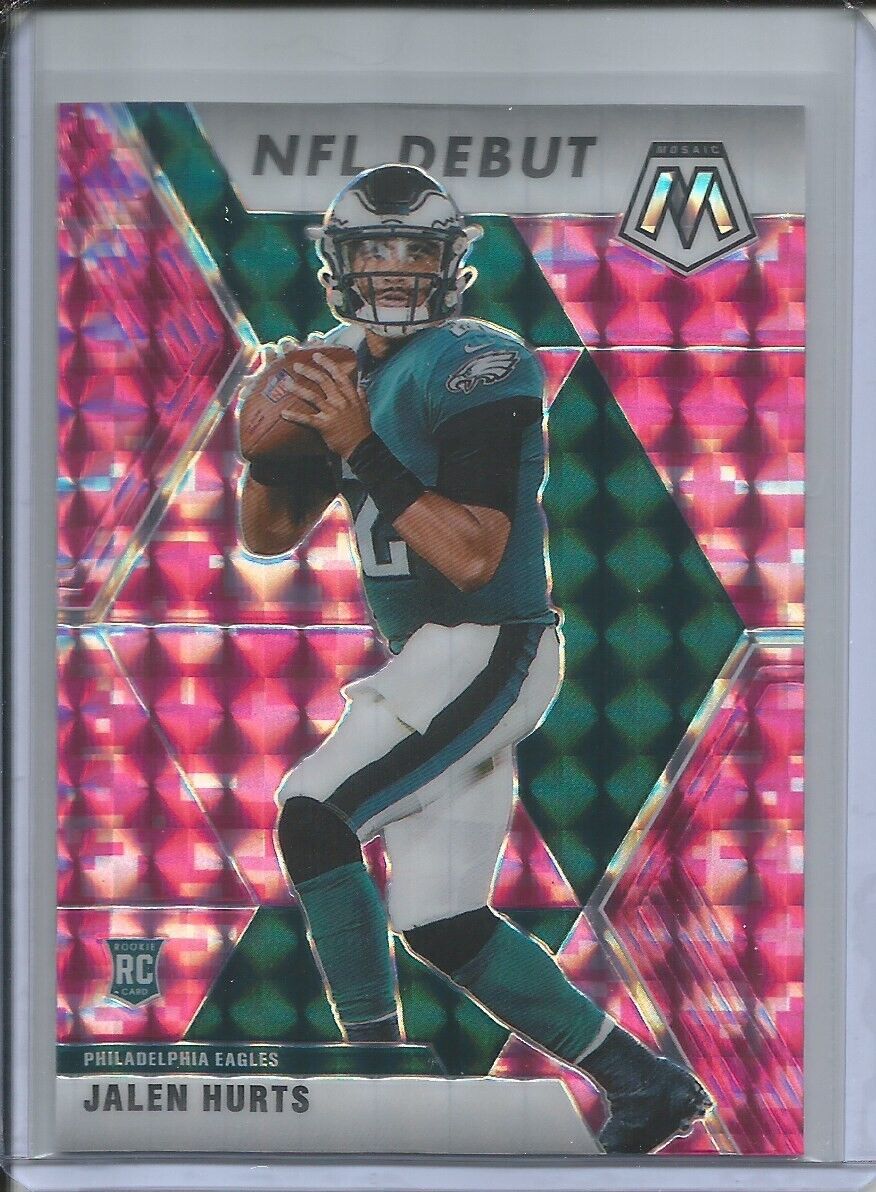 JALEN HURTS 2019-20 PANINI MOSAIC NFL DEBUT PINK PRIZM ROOKIE RC EAGLES