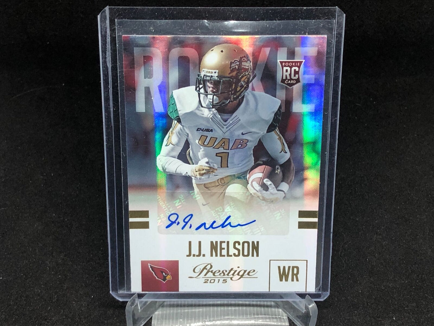 JJ NELSON 2015 PANINI PRESTIGE AUTO RC #D 44/50