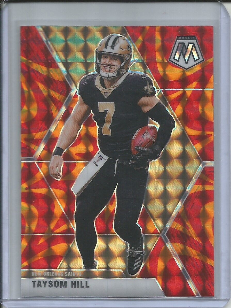 TAYSOM HILL 2019-20 PANINI MOSAIC REACTIVE ORANGE PRIZM SAINTS