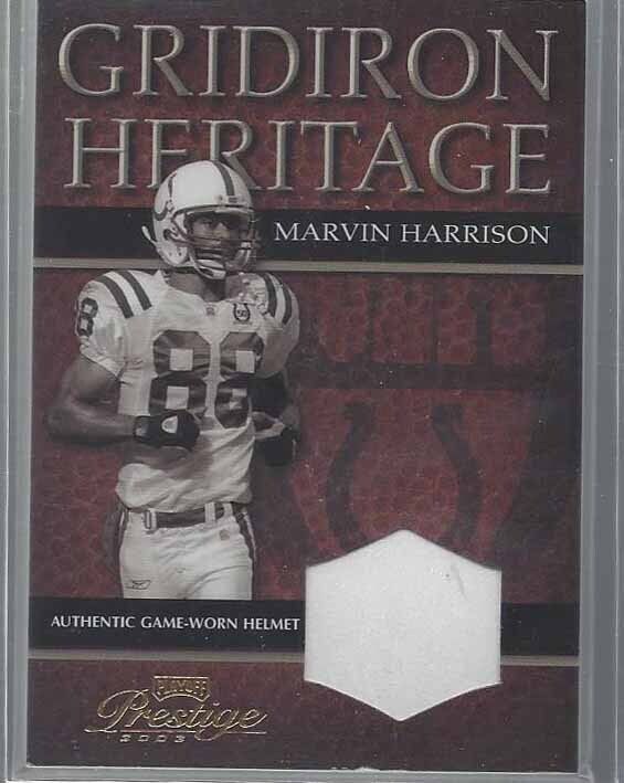 MARVIN HARRISON 2003 PLAYOFF PRESTIGE GRIDIRON HERITAGE HELMET PATCH #D 42/100