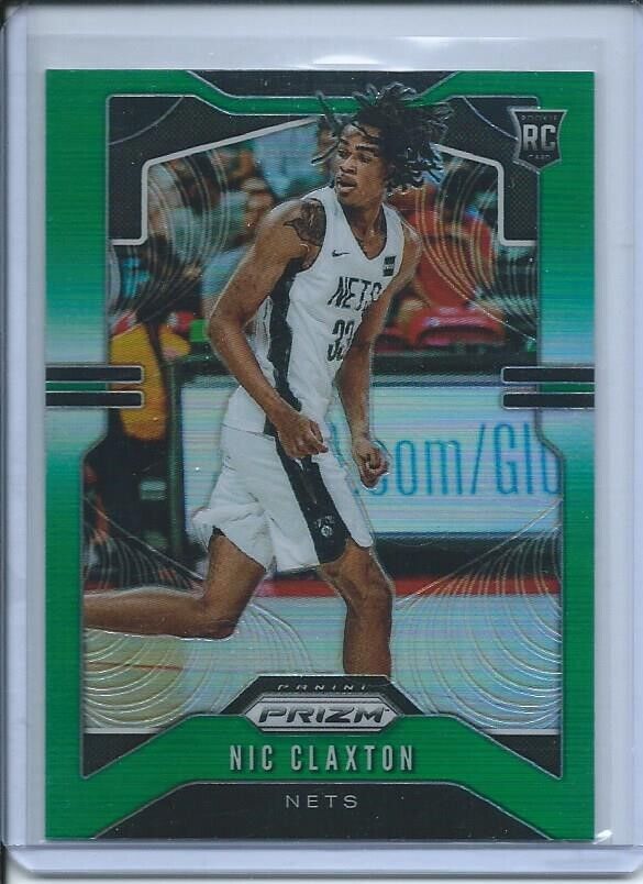 NIC CLAXTON 2019-20 PANINI PRIZM GREEN PRIZMS RC #292