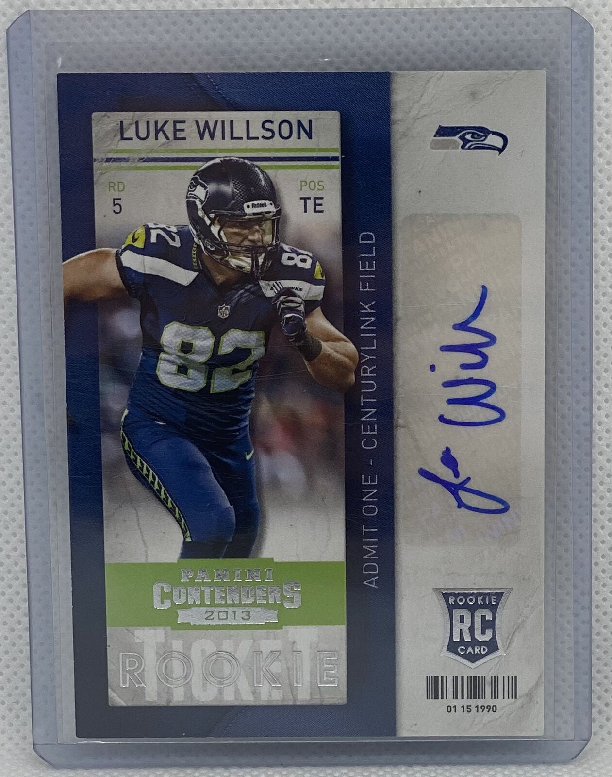 LUKE WILLSON 2013 CONTENDERS ROOKIE TICKET SP VARIATION AUTO RC #162