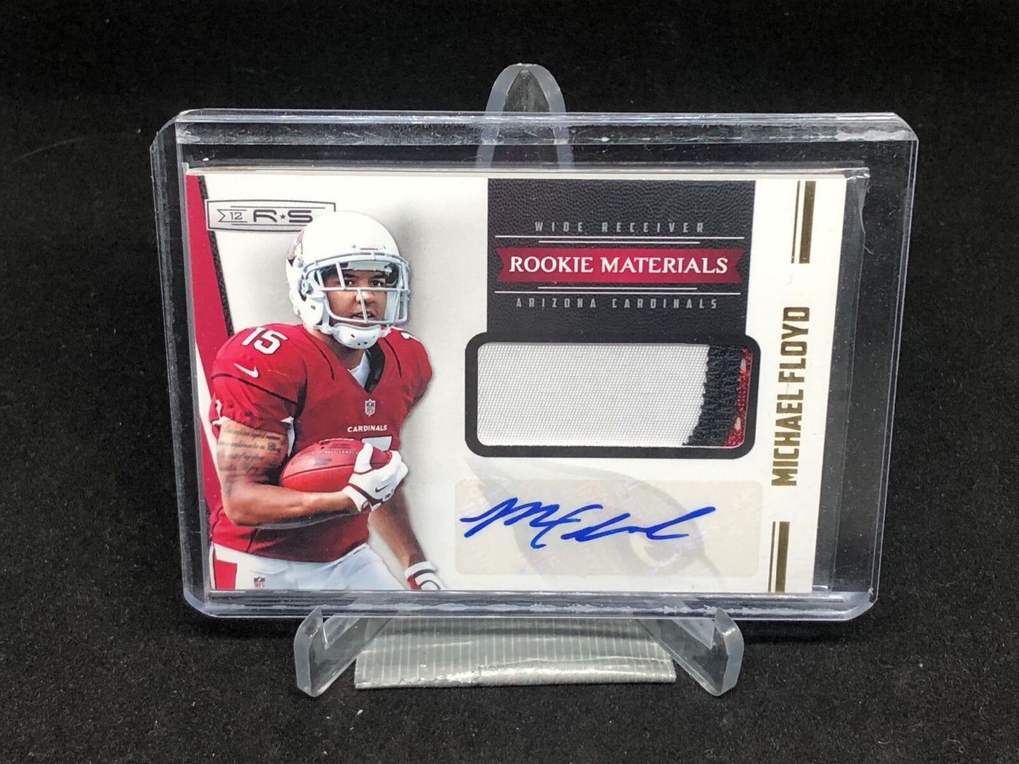 MICHAEL FLOYD 2012 PANINI ROOKIE & STARS 3 CLR PATCH AUTO RC #D 8/49