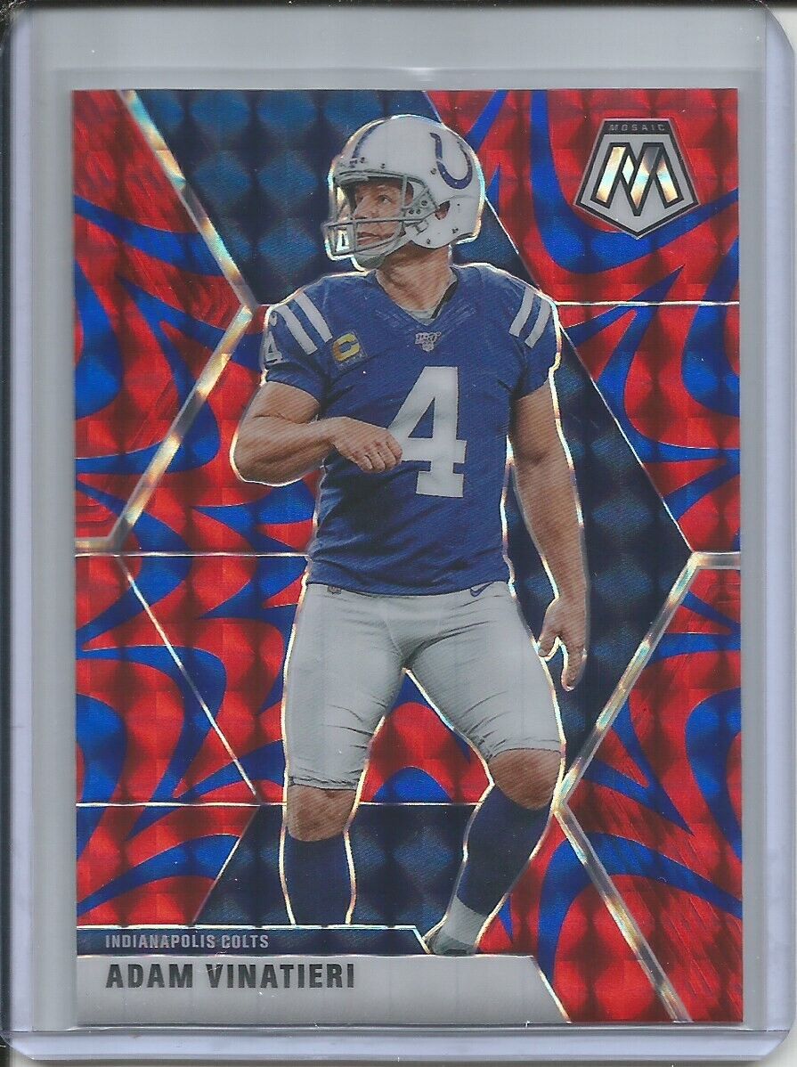 ADAM VINATIERI 2019-20 PANINI MOSAIC REACTIVE BLUE PRIZM COLTS