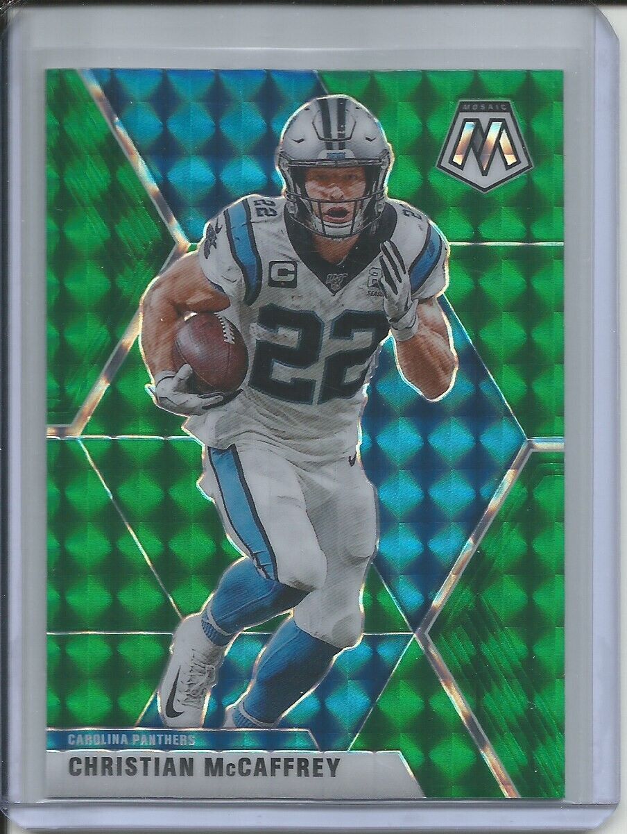 CHRISTIAN MCCAFFREY 2019-20 PANINI MOSAIC GREEN PRIZM PANTHERS