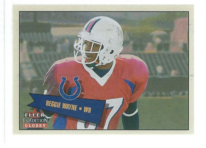 REGGIE WAYNE 2001 FLEER TRADITION GLOSSY ROOKIE RC #D 1625/2001