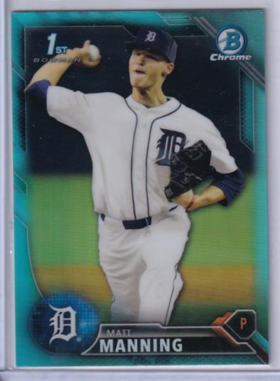 MATT MANNING 2016 BOWMAN CHROME SKY BLUE REFRACTOR 1ST PROSPECT BDC-30