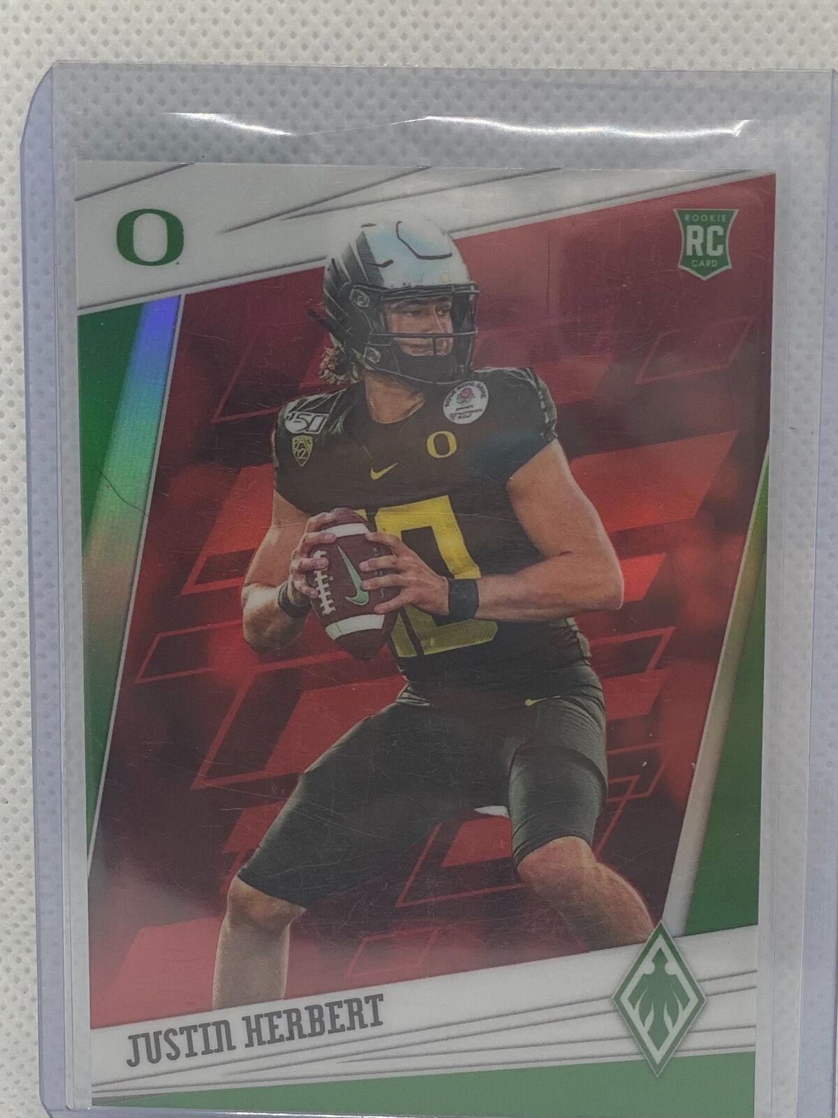 JUSTIN HERBERT 2020 PANINI CHRONICLES DRAFT PICKS PHOENIX RED PRIZM RC #5