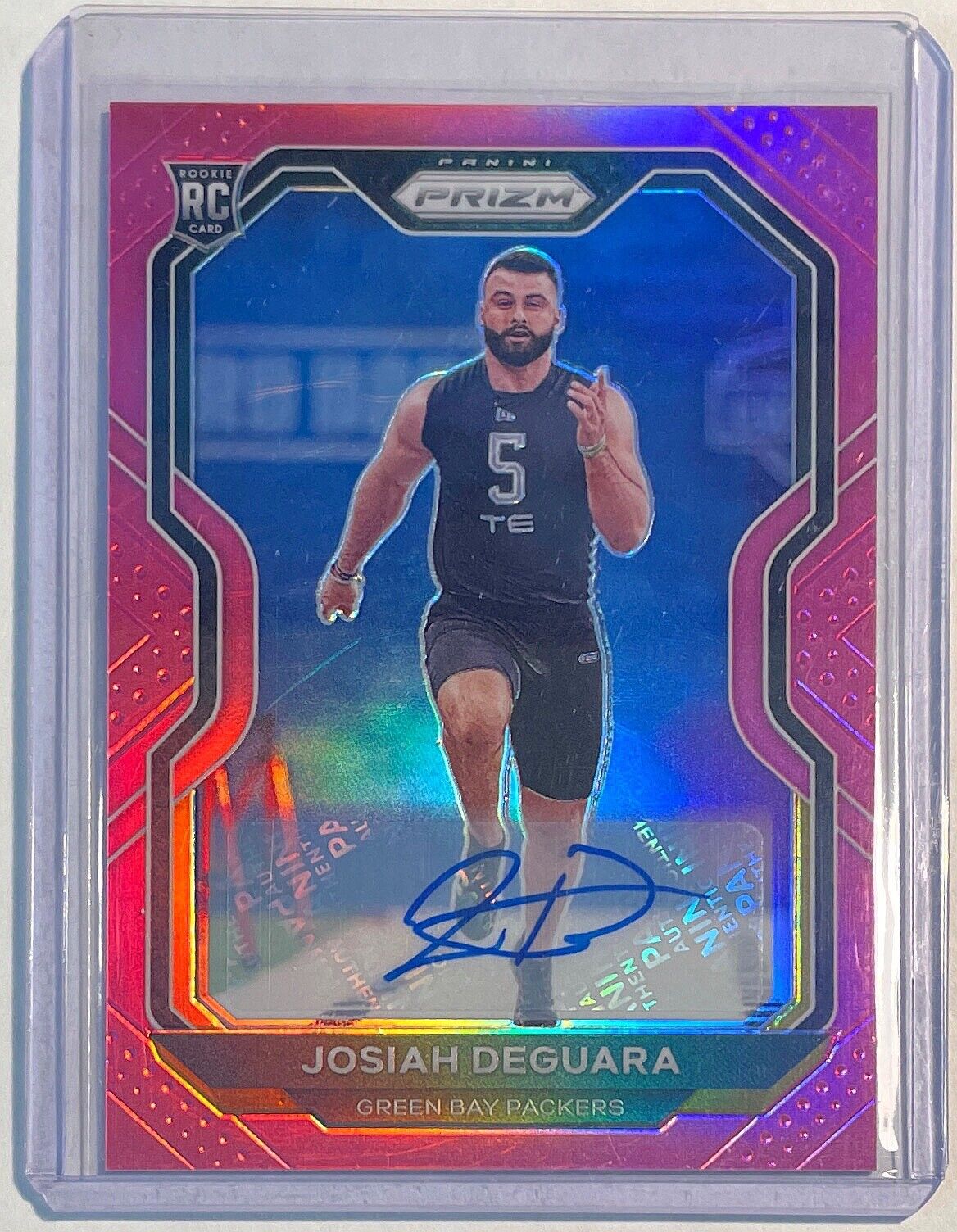 JOSIAH DEGUARA 2020 PANINI PRIZM PINK PRIZM AUTO ROOKIE RC #362
