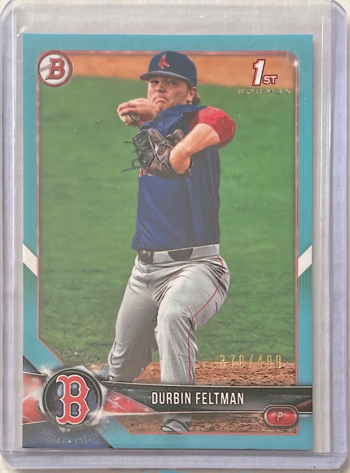 DURBIN FELTMAN 2018 BOWMAN PAPER 1ST PROSPECT SKY BLUE #D 370/499