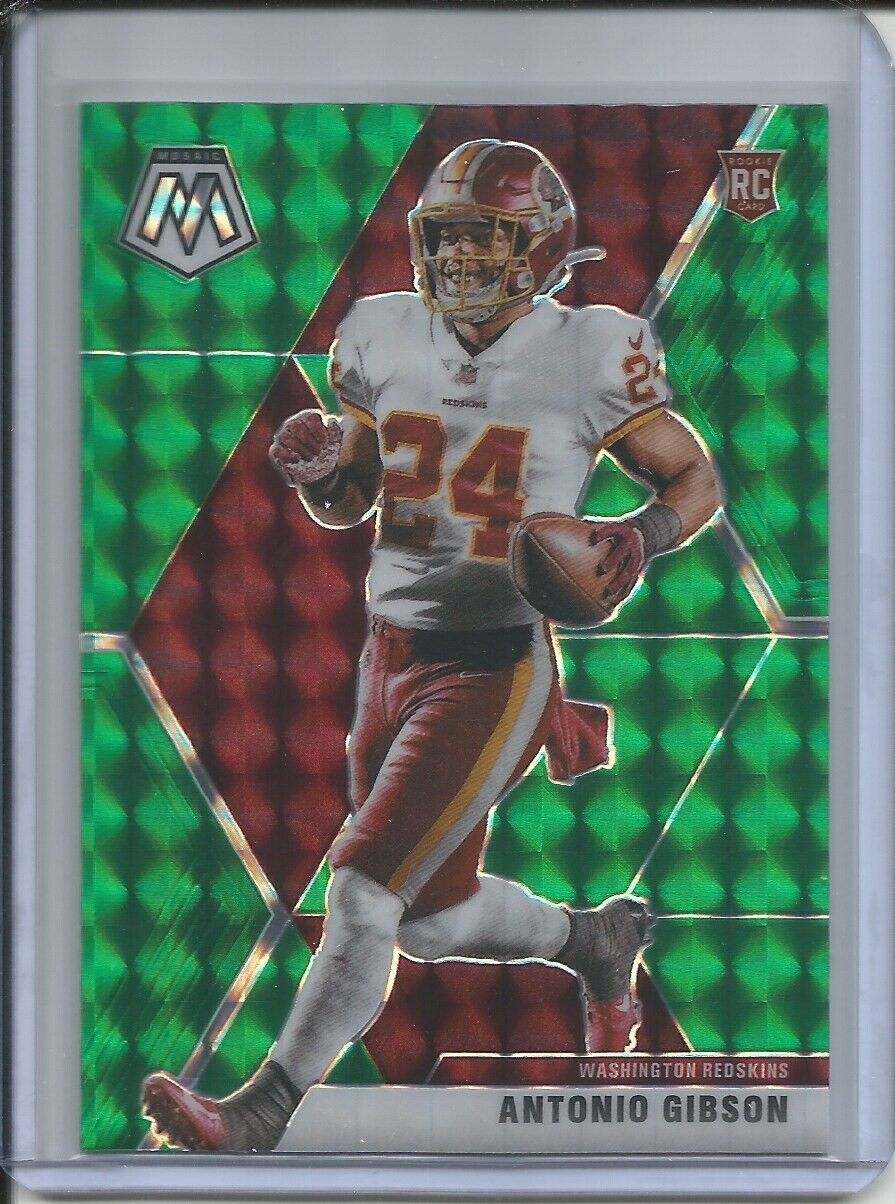 ANTONIO GIBSON 2019-20 PANINI MOSAIC GREEN PRIZM ROOKIE RC WASHINGTON
