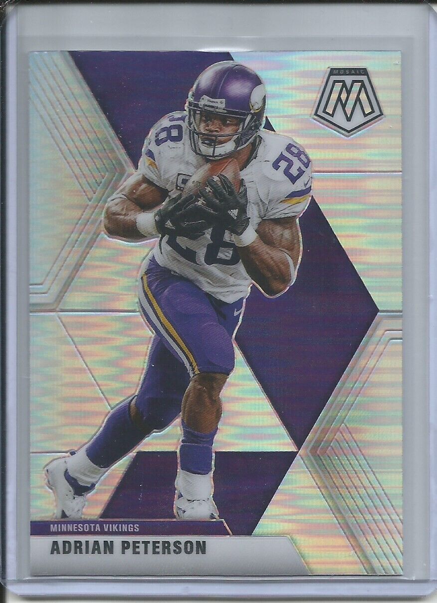 ADRIAN PETERSON 2019-20 PANINI MOSAIC SILVER PRIZM VIKINGS