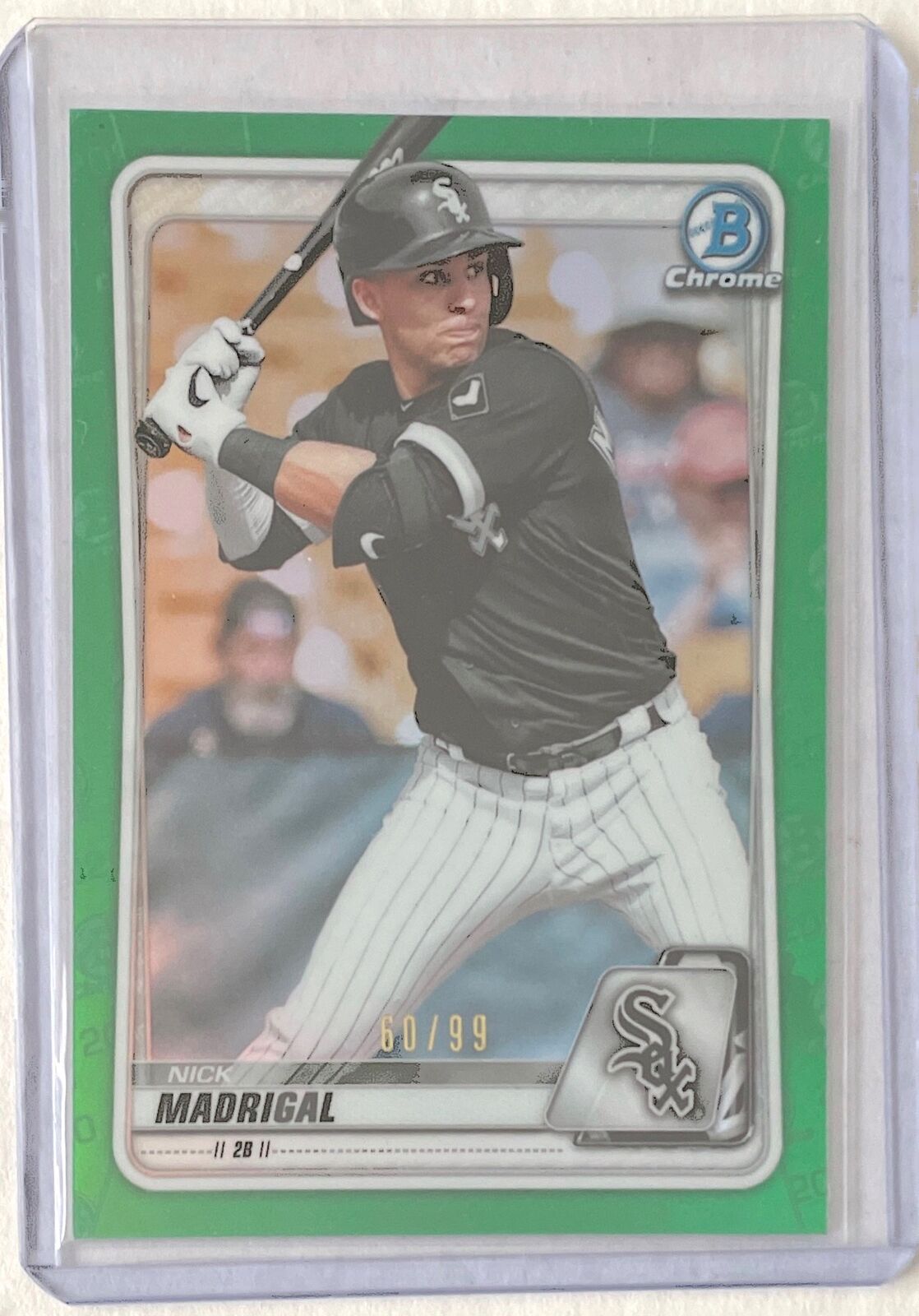 NICK MADRIGAL 2020 BOWMAN CHROME PROSPECT GREEN REFRACTOR #D 60/99