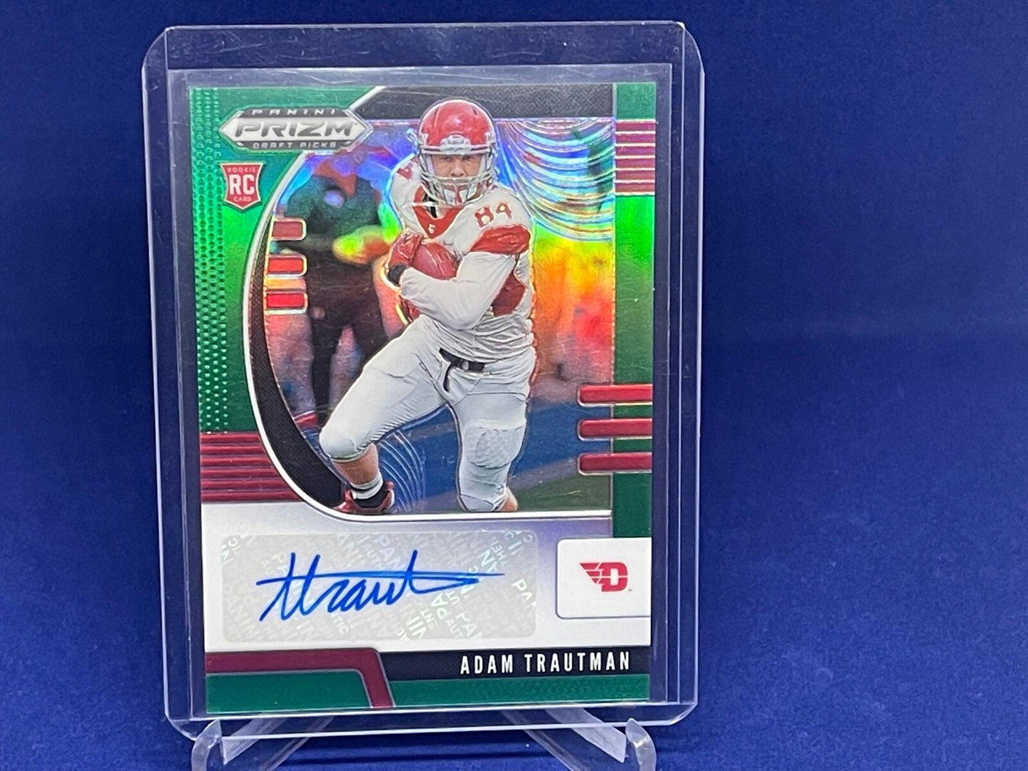 ADAM TRAUTMAN 2020 PANINI PRIZM DRAFT PICKS GREEN PRIZM AUTO RC # 202