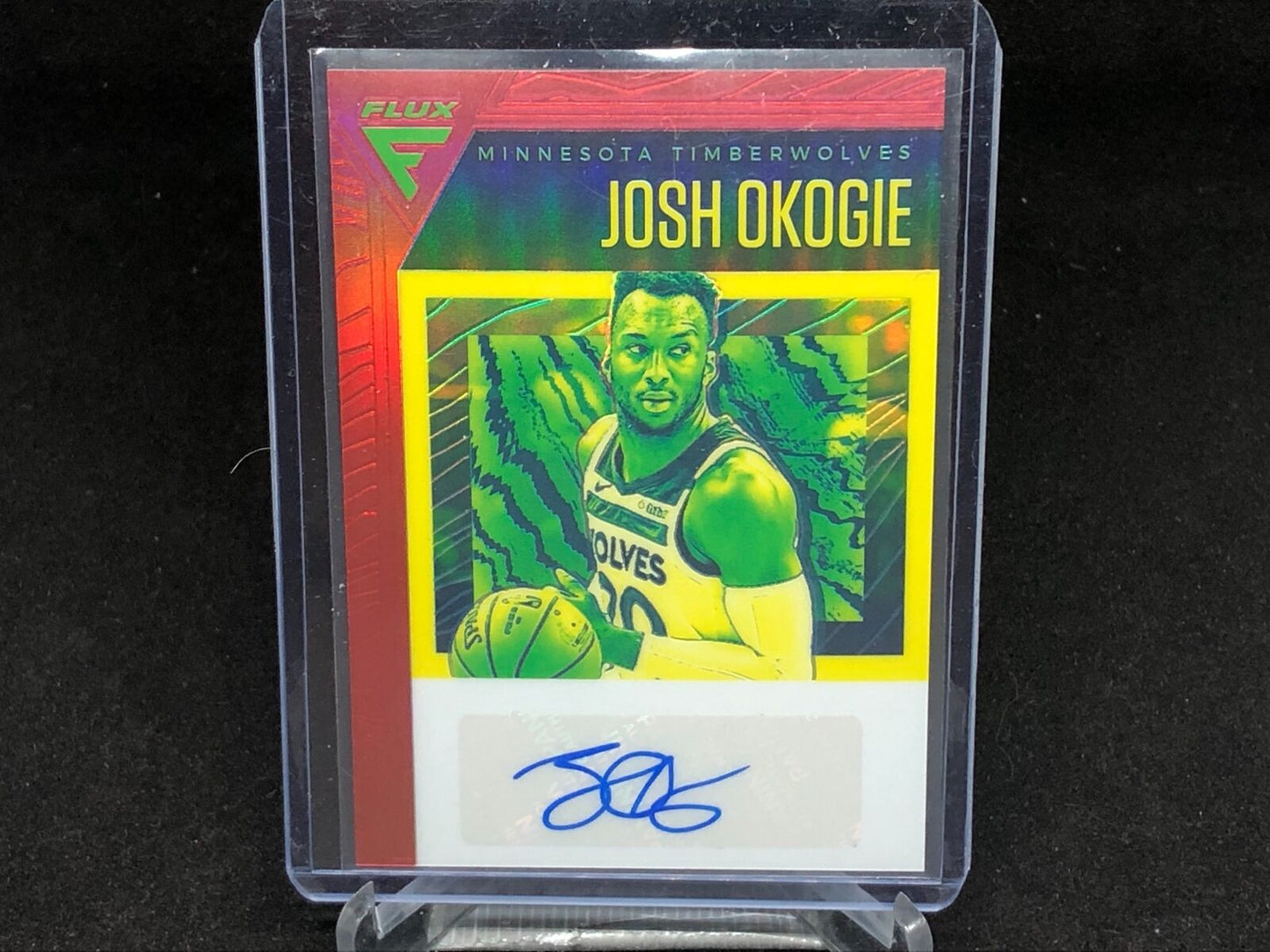 JOSH OKOGIE 2019-20 PANINI CHRONICLES FLUX RED PRIZM AUTO