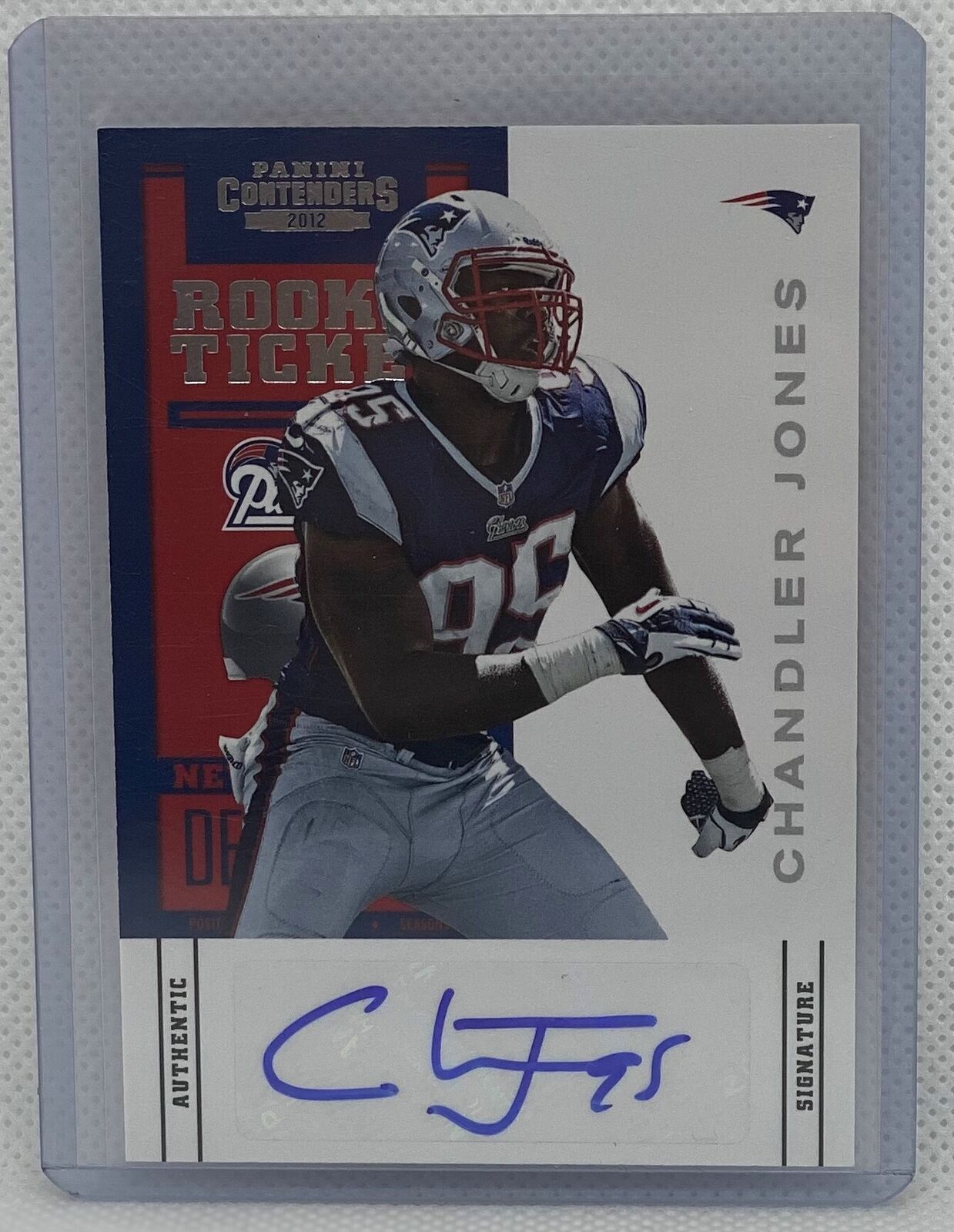 CHANDLER JONES 2012 CONTENDERS ROOKIE TICKET SP VARIATION AUTO RC #115