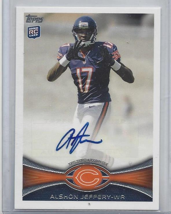 ALSHON JEFFERY 2012 TOPPS SP SHORT PRINT RARE BEARS ROOKIE AUTO RC #18