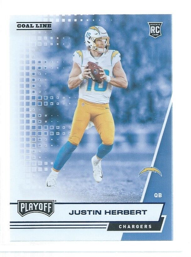 JUSTIN HERBERT 2020 PLAYOFF GOAL LINE ROOKIE RC #203