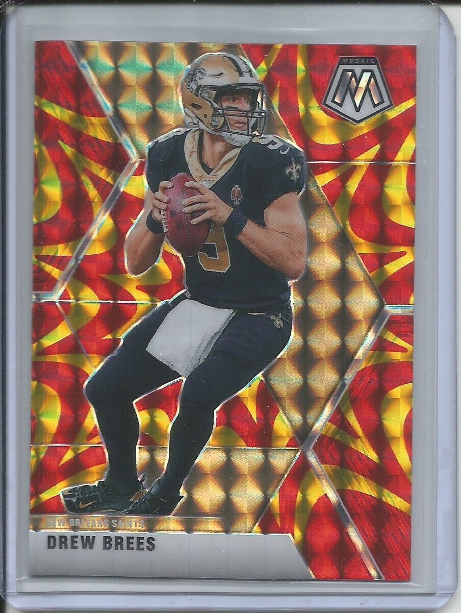 DREW BREES 2019-20 PANINI MOSAIC REACTIVE GOLD PRIZM SAINTS