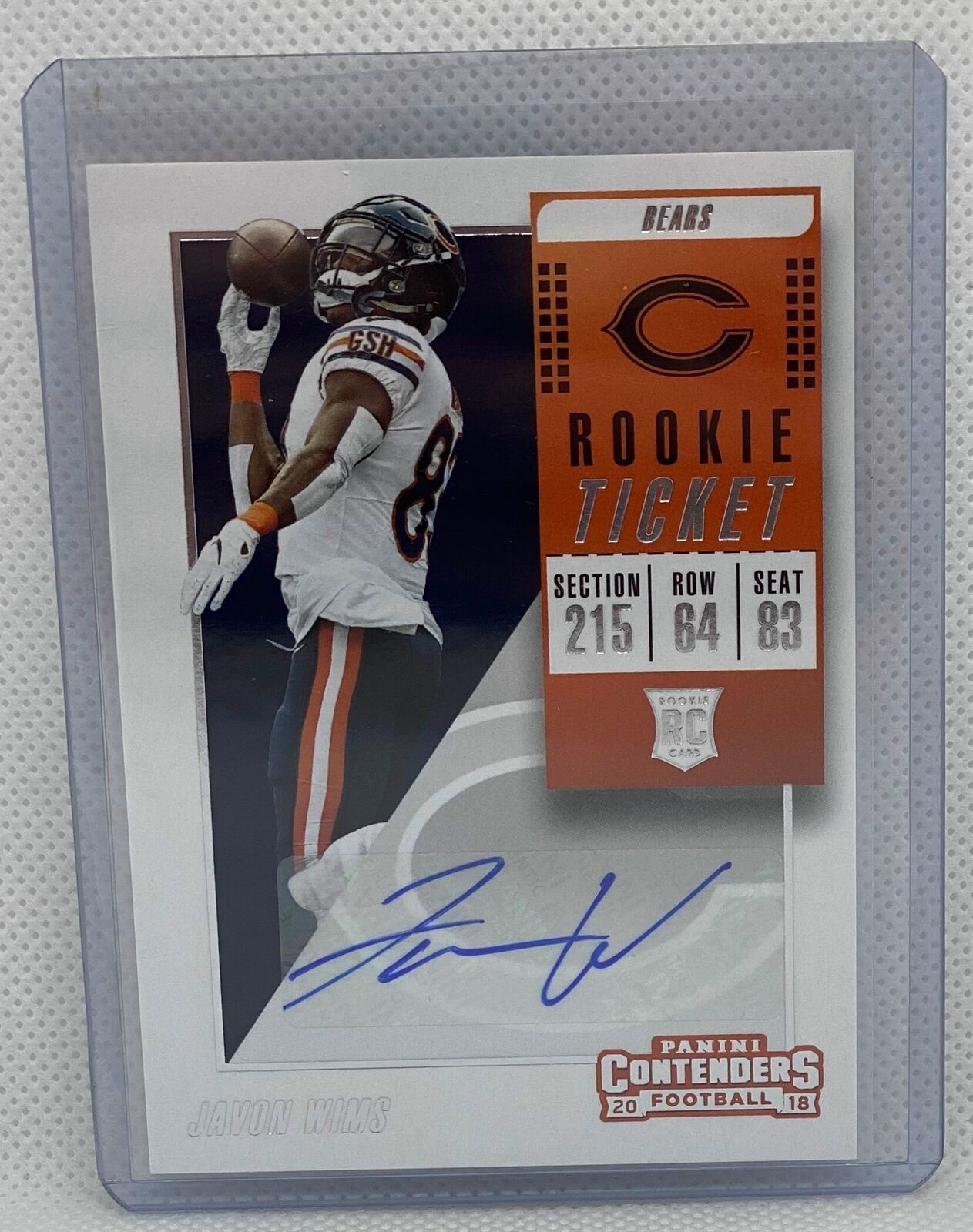 JAVON WIMS 2018 PANINI CONTENDERS ROOKIE TICKET AUTO RC #218