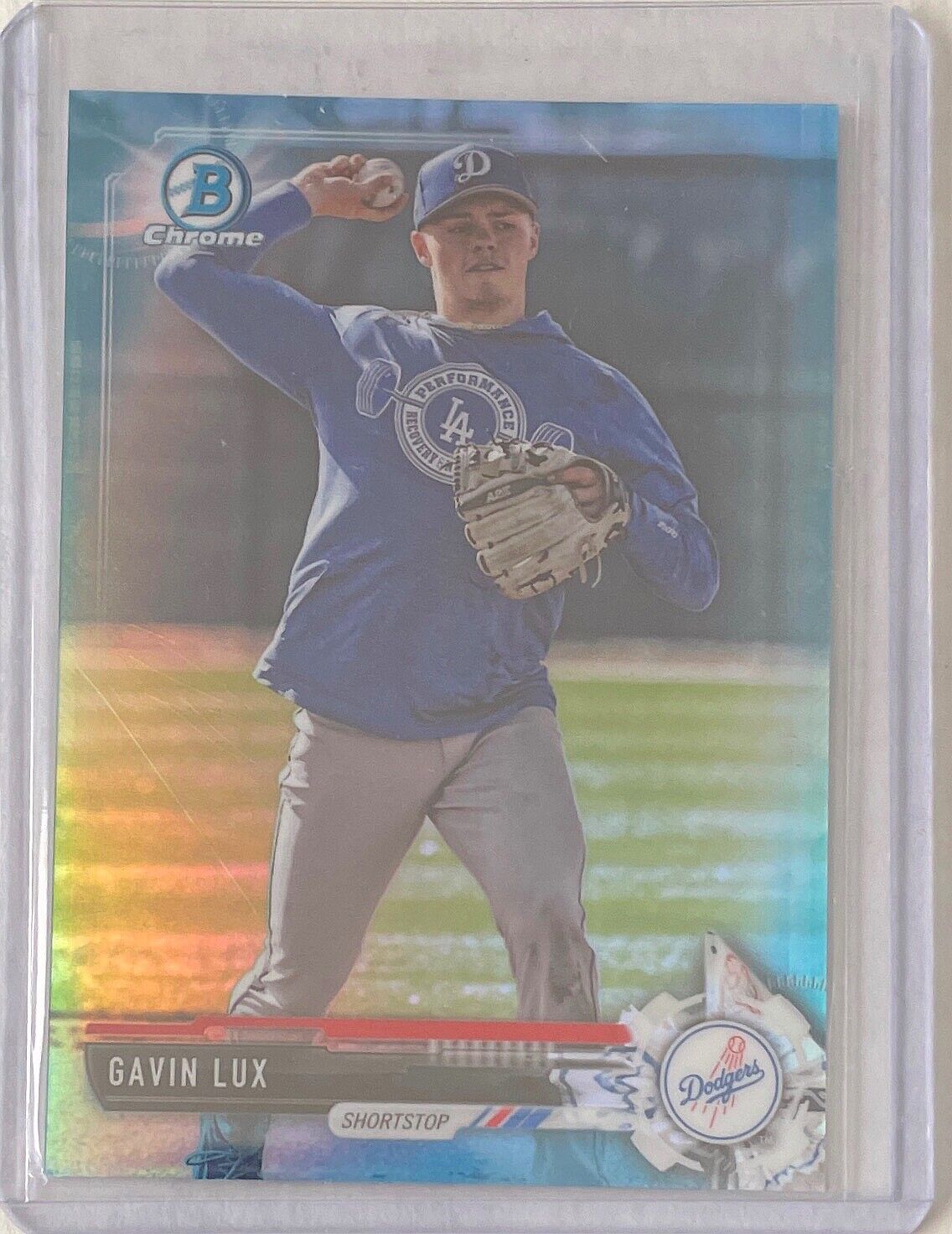 GAVIN LUX 2017 BOWMAN CHROME PROSPECT SKY BLUE REFRACTOR #D 160/399