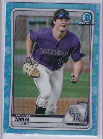 MICHAEL TOGLIA 2020 BOWMAN CHROME PROSPECT SKY BLUE REFRACTOR BD-175