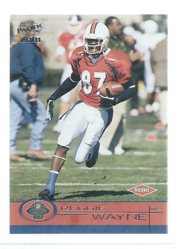 REGGIE WAYNE 2001 PACIFIC DRAFT ROOKIE RC #D 888/1750