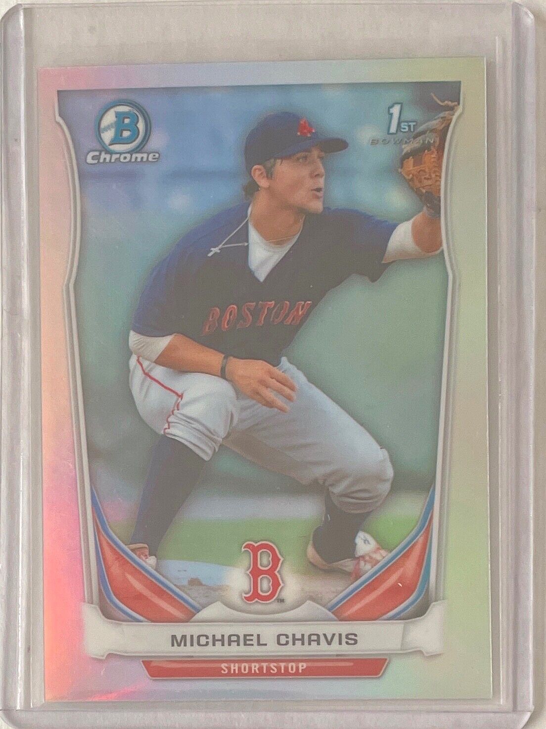MICHAEL CHAVIS 2014 BOWMAN CHROME 1ST PROSPECT SILVER REFRACTOR #CDP22