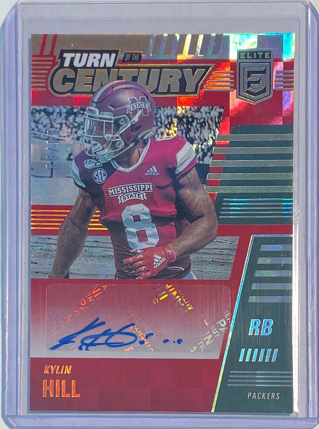 KYLIN HILL 2021 DONRUSS ELITE TURN OF THE CENTURY RED AUTO ROOKIE RC #D 84/99